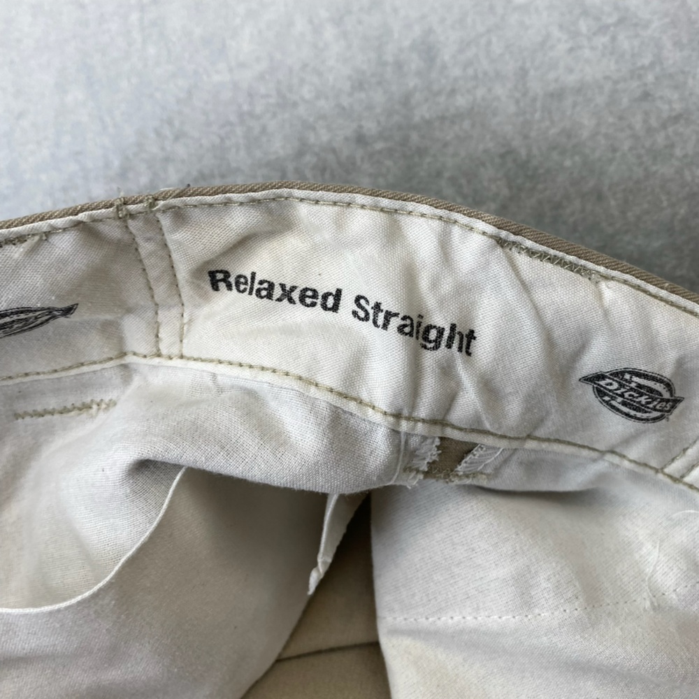 Dickies Relaxed Straight Work Pants Khaki Beige Mens 34x30‎ - Picture 4 of 10